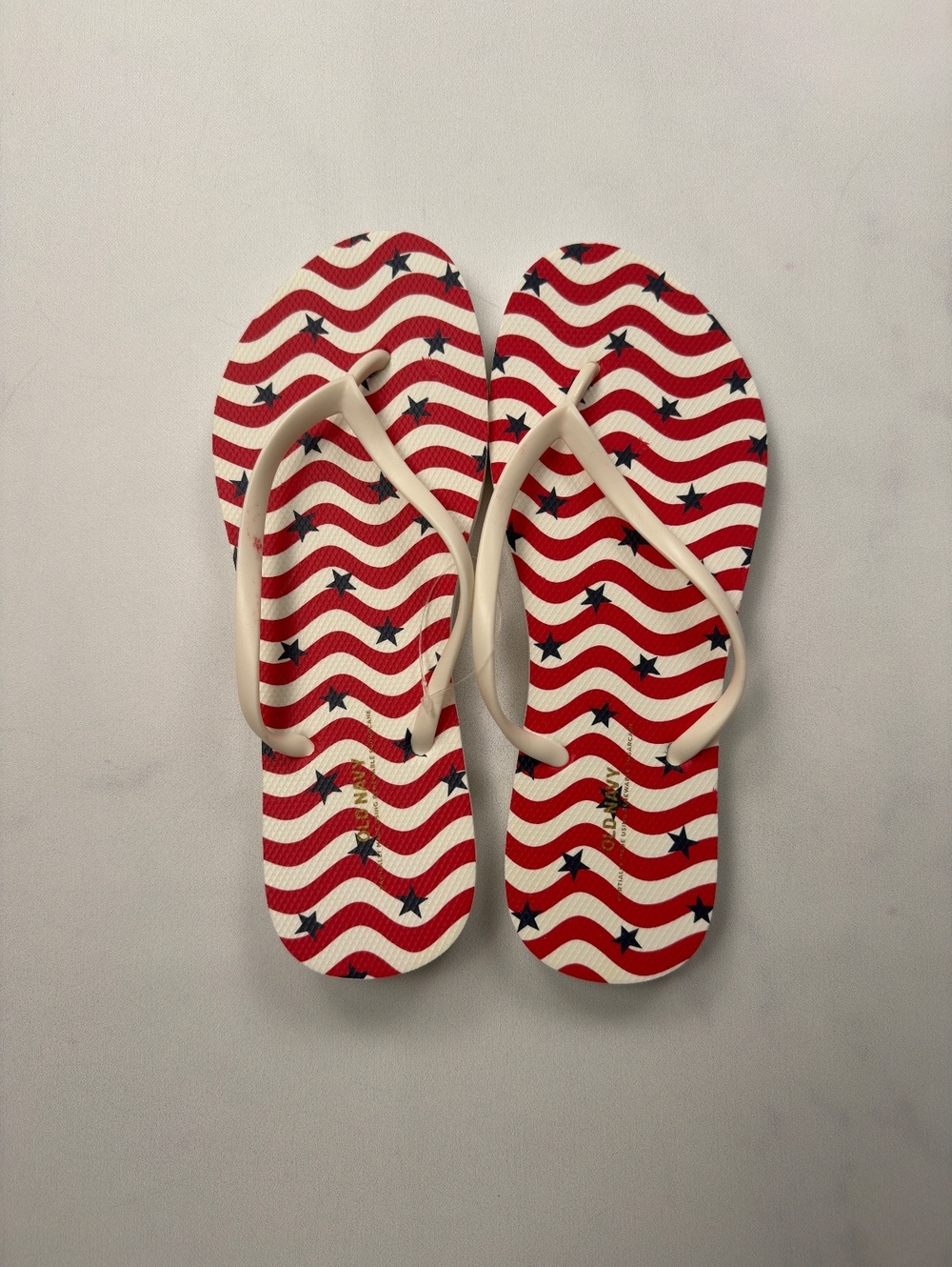 Old Navy Red White Blue Flip Flops Casual Summer Beachwear - Women 8